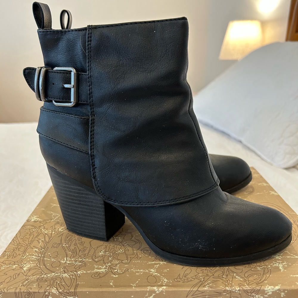 American Rag Lilah High Ankle Block Heel Booties 8